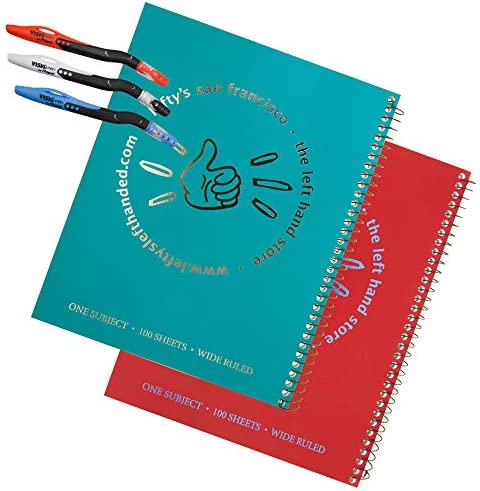 left-handed notebooks wide ruled