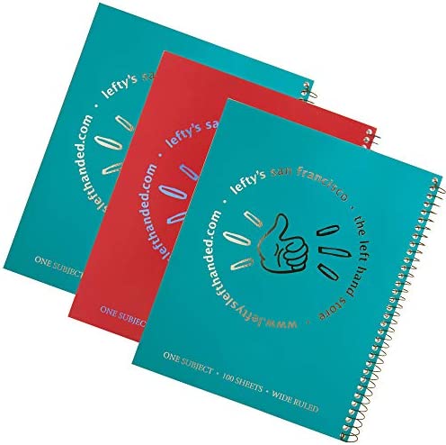 left-handed notebooks wide ruled